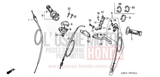 LEVIER DE GUIDON/COMMUTATEUR/CABLE CR85R6 de 2006
